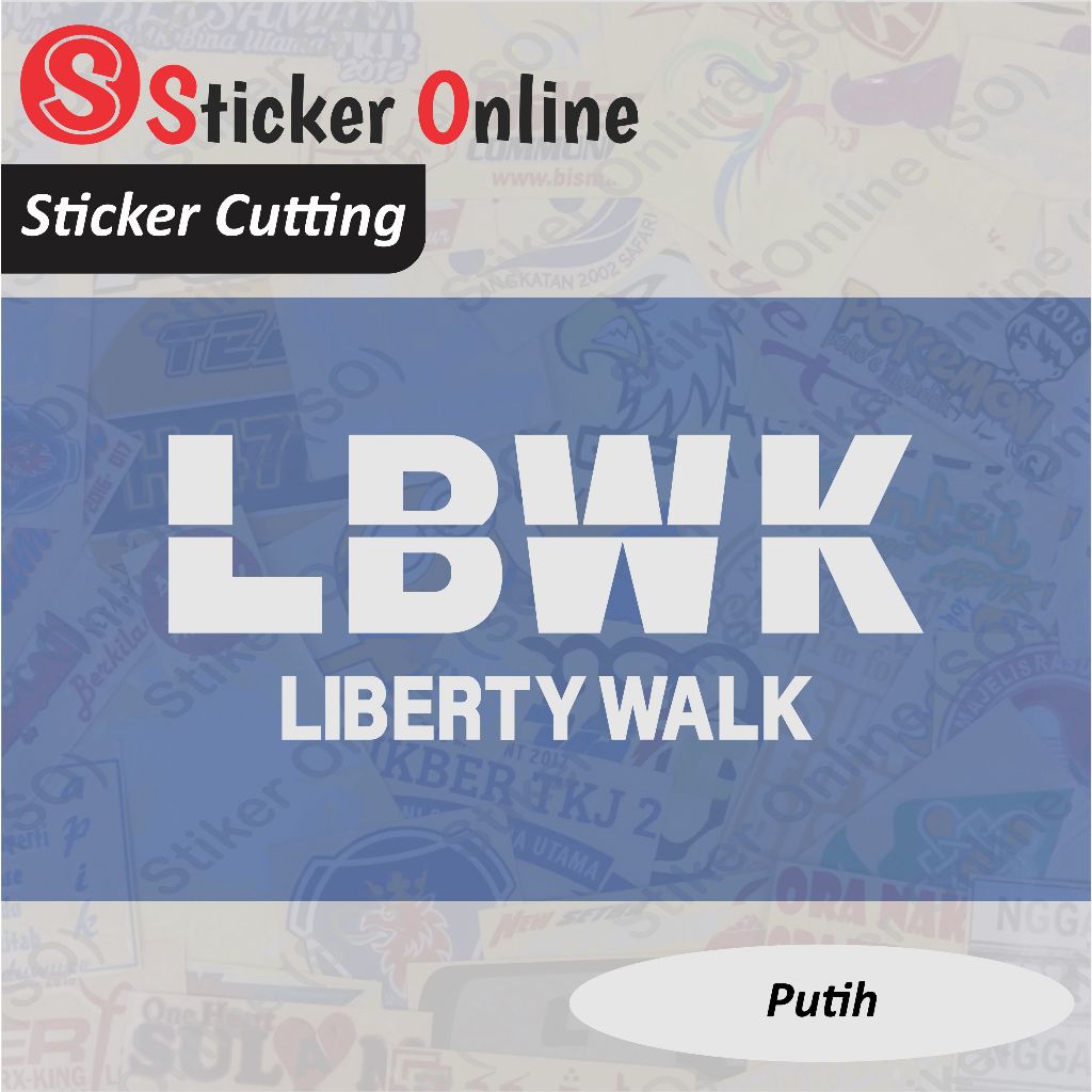 สติ๊กเกอร์ LBWK Liberty Walk Jumbo | LBWK Liberty Walk BIG Size Motorcycle Car Cutting Sticker
