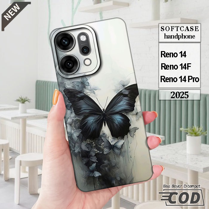 เคส OPPO RENO 14 _OPPO RENO 14F _OPPO RENO 14 PRO _เคสซิลิโคนสีดําใสยืดหยุ่นสุดเท่