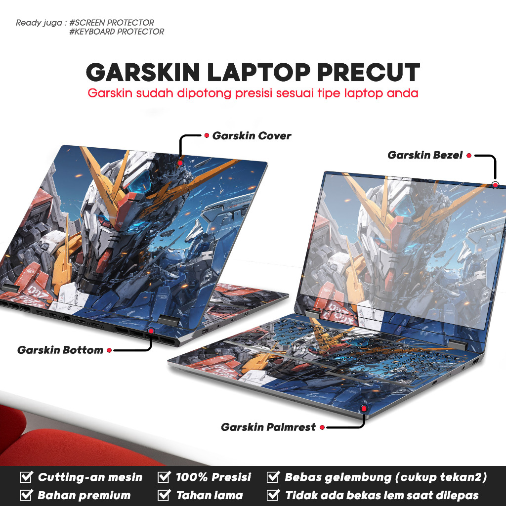 Precut Garskin สติกเกอร์แล็ปท็อปผิว Perfect Fit ใช้งานร่วมกับ Lenovo Legion 7i-16 16IAX10 Gen 10 Ful