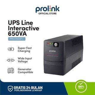 Prolink 650VA Line Interactive UPS Super Fast Charging Universal Power Socket