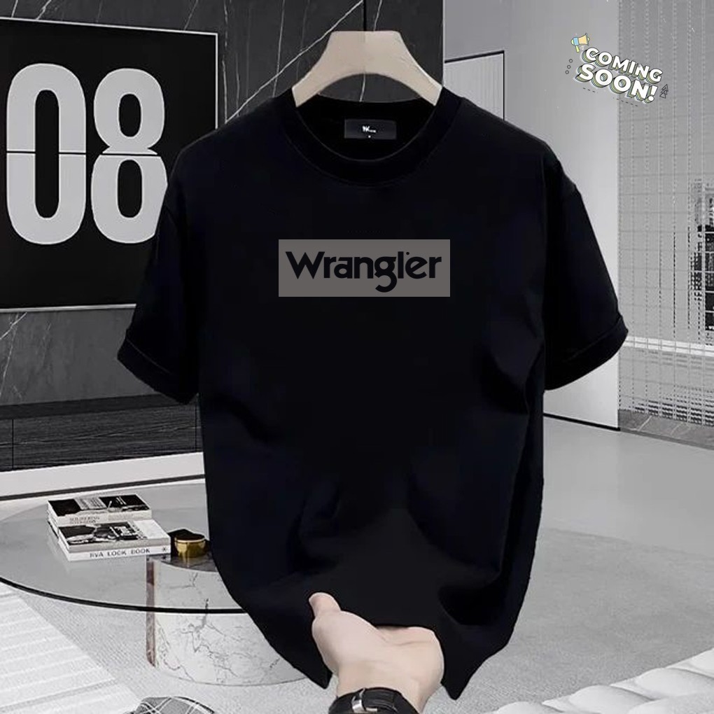 เสื้อยืด Distro สําหรับผู้ชาย, เสื้อยืด Wangler Block Short, Silver Motif, Premium Unisex Mens and W