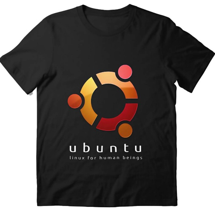 เสื้อยืดแขนสั้น UBUNTU Linux Cotton Combad