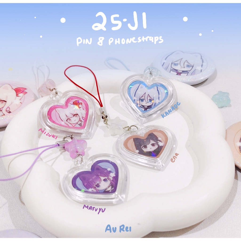 พินสตาร์เคลือบ 25-ji Nightcord de Project Sekai | Kanade mafuyu ena mizuki proseka | โดย au rei