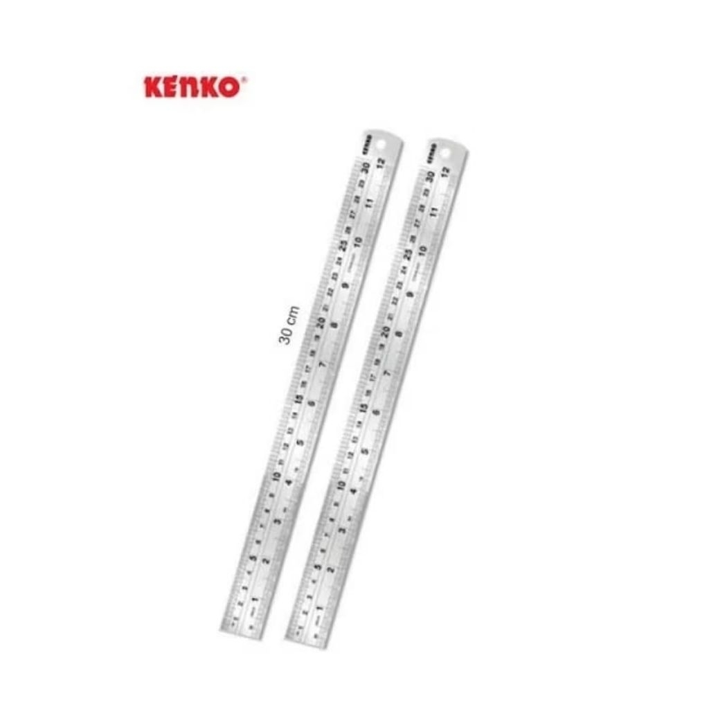 [ DOZEN ] 30CM THICK KENKO IRON RULER / 30CM RULER