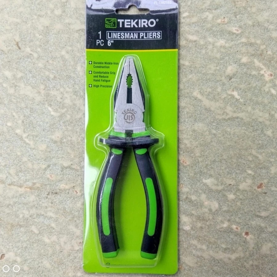 TEKIRO COMBINATION PLIERS 6" LINESMAN PLIERS TEKIRO 6 INCH COMBINATION PLIERS TEKIRO 6 นิ้ว