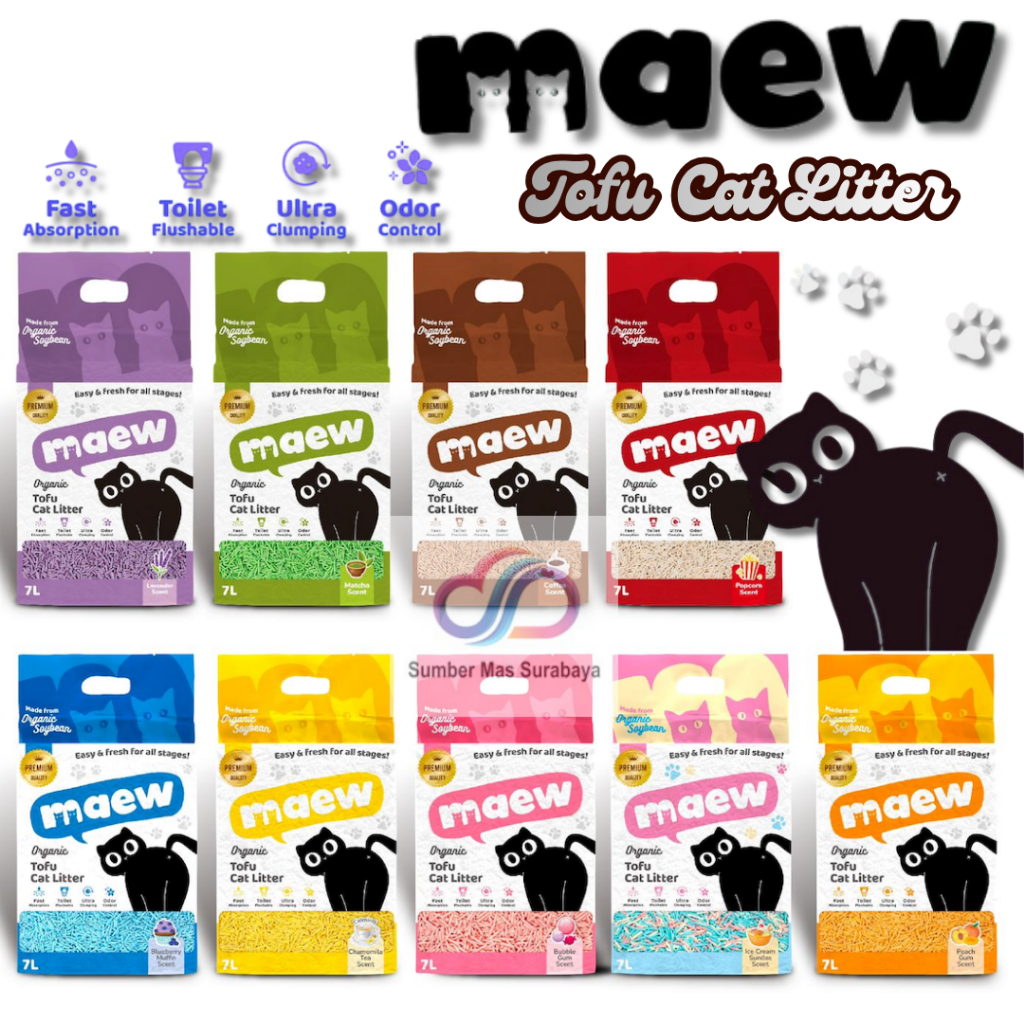 Maew Lemiao ทรายแมวเต้าหู้ - TOFU MAEW ทรายแมวหอม 7L TOFU RECOMMENDED TOFU POPCATS