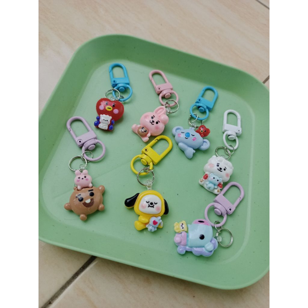 GANTUNGAN Bt21 พวงกุญแจ bts พวงกุญแจ KPop bt21