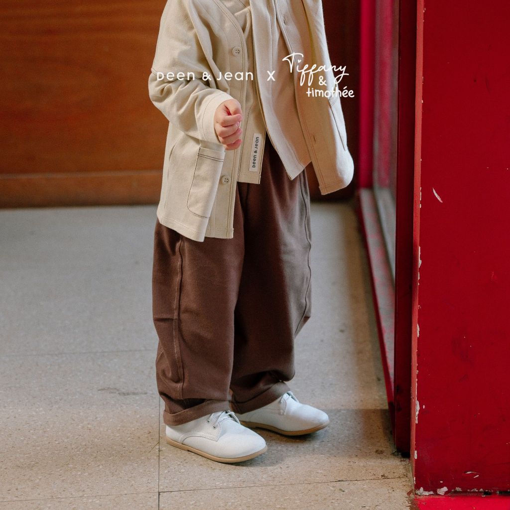 Deen & Jean - Momos Comfy Barrel Pants กางเกงขายาวสําหรับเด็กวัยหัดเดินสําหรับทั้งชายและหญิง อายุ 2-