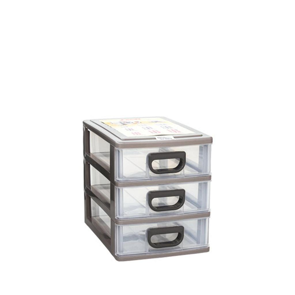 Lion Star EC-33 Estima Maxi Container M3 โต๊ะพลาสติกลิ้นชักชั้นเก็บของ 3 ชั้น