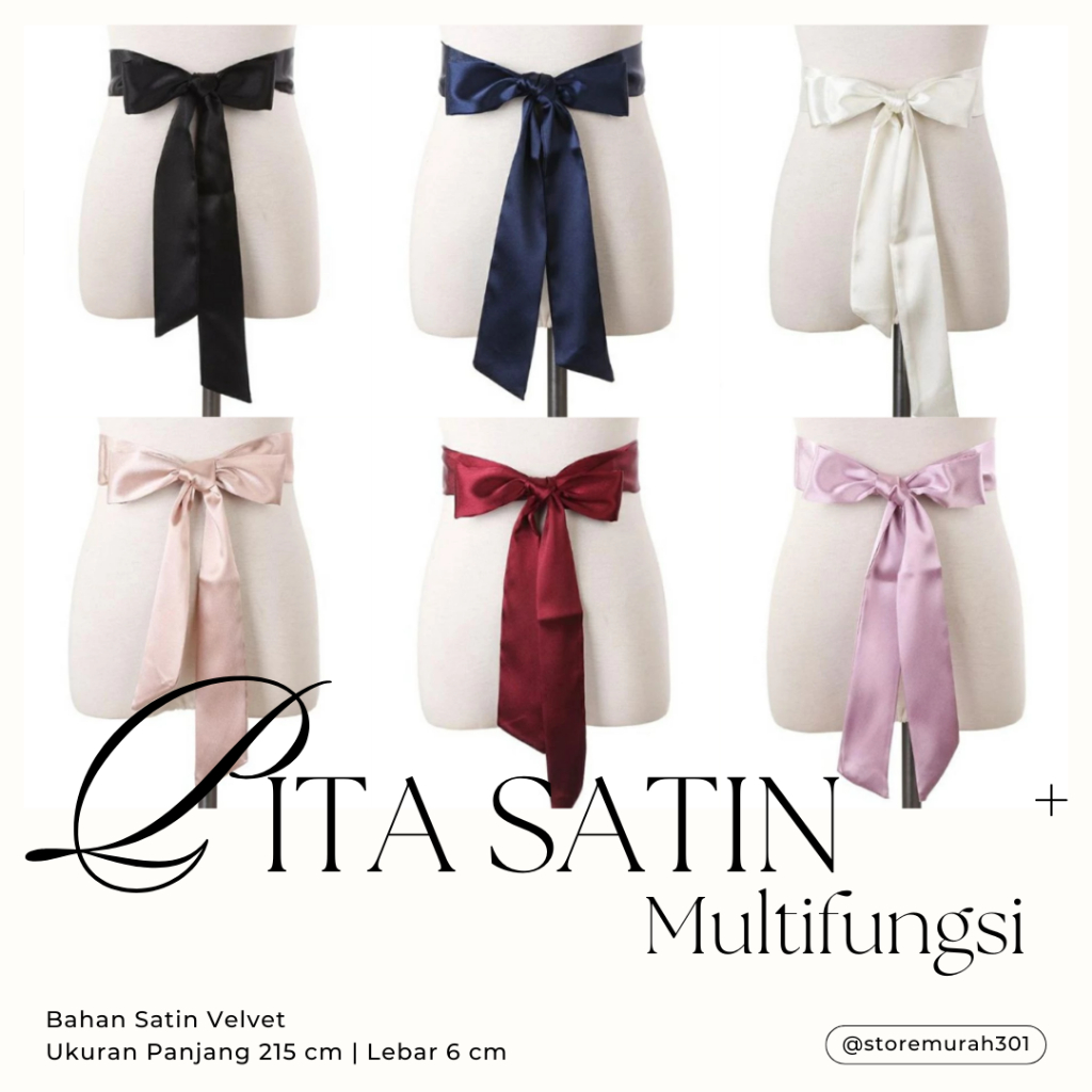 Luxury Multi-Function Fashion Long Ribbon 215CM STRAP เข็มขัดผู้หญิง obi ซาตินอุปกรณ์เสริมของผู้หญิง