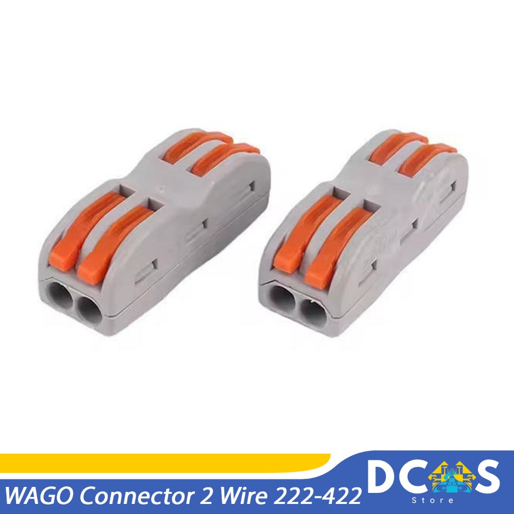 WAGO Connector 2 สาย 222-422 Compact Terminal Block Lever Cage Clamp