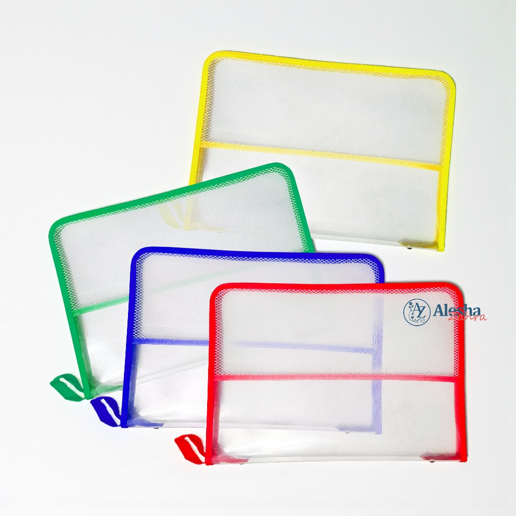 AZ.BAGSTORE F4 TRANSPARKENT ZIPPER MAP / MICROTOP ZIPPER MAP / FULL ZIPPER FOLIO MAP