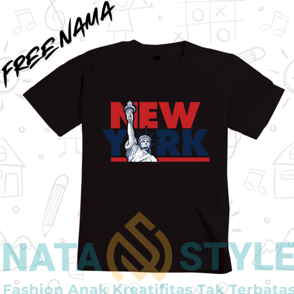 เสื้อยืด New York I New York Kids I New Kids Clothes I New Yorkx ล่าสุด [FREE NAME]