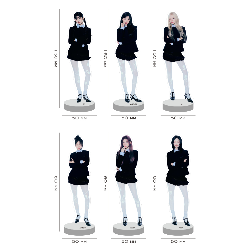 Standee อะคริลิค IVE Stand Figure อะคริลิค Gaeul Yujin Rei Wonyoung Liz Leeseo