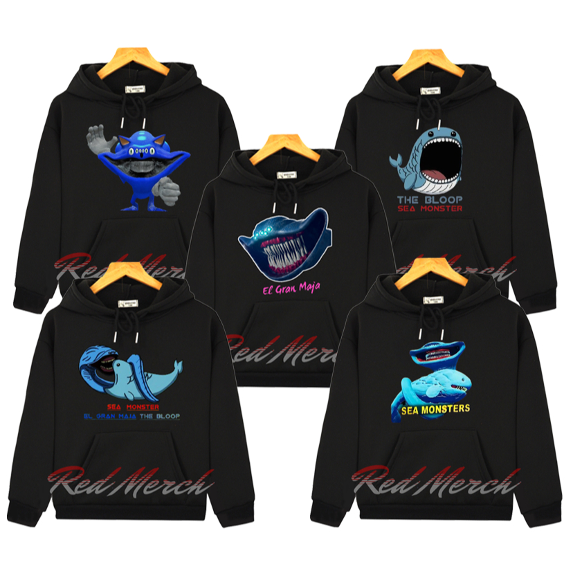 -sea monsters el grand maja เสื้อแจ็คเก็ตมีฮู้ดเด็ก bloop