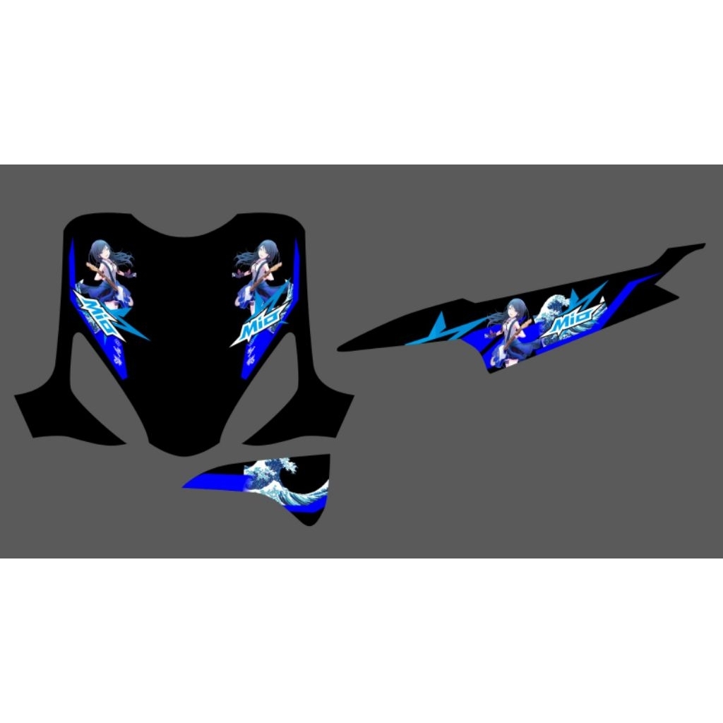 Yamaha Mio Sporty Transparent Striping Sticker Copy anime Design