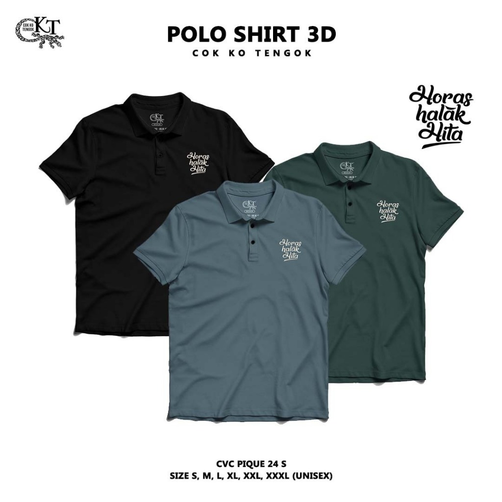 CKT เสื้อคอปก Haras Halak Hita เสื้อโปโลเสื้อบาจาพรีเมี่ยม Distro Cok Ko Tengok VOL.2