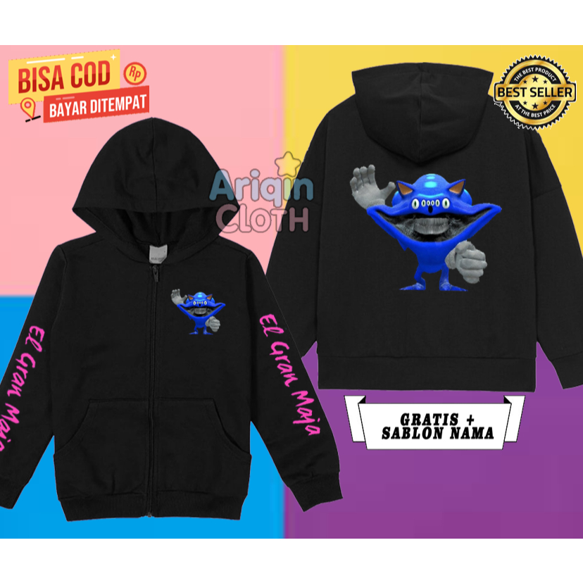 เสื้อแจ็คเก็ตเด็ก Hoodie ซิป sonic evolution el grand maja
