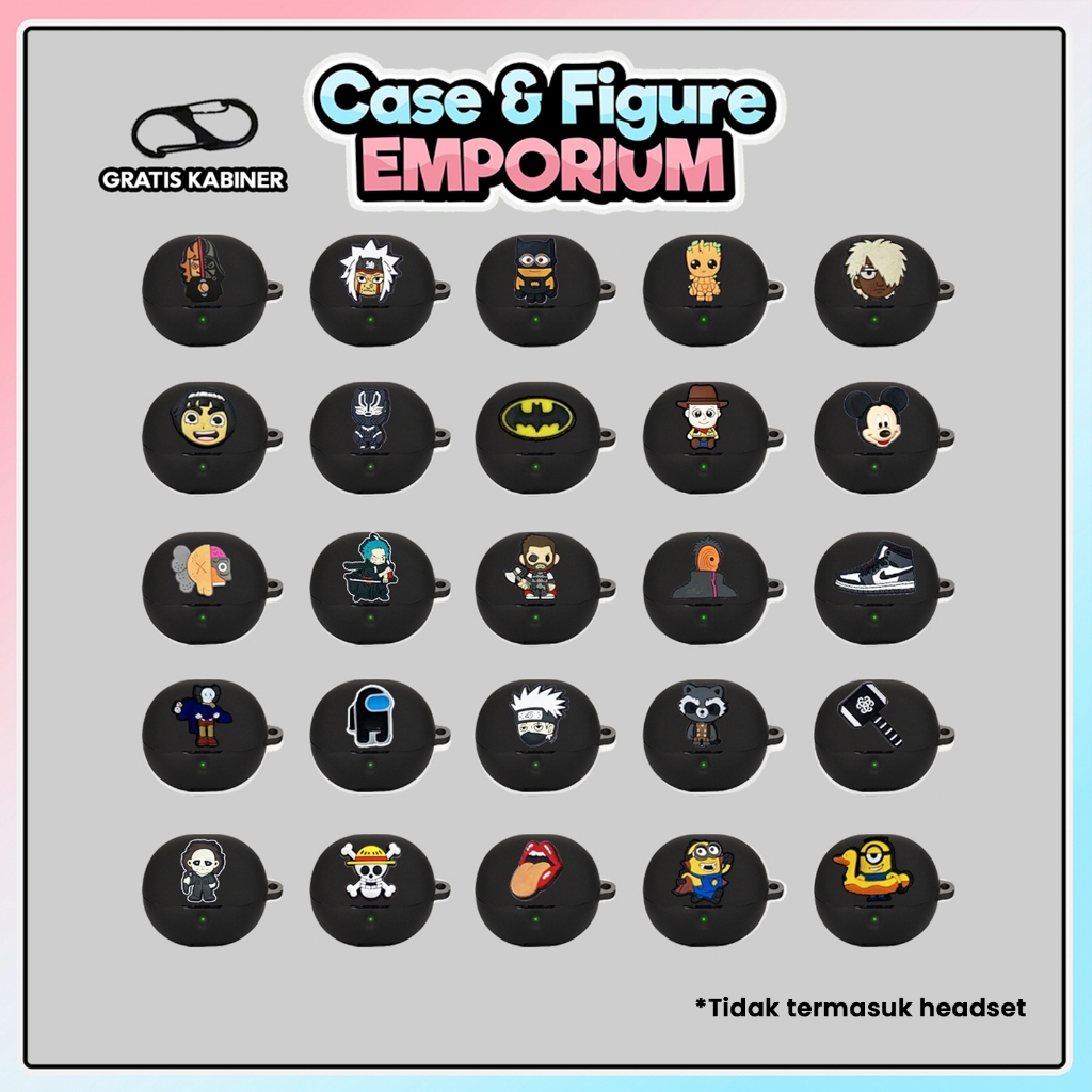 [SC] SoundPeats Clear Premium Character Softcase Soundpeats Clear & Jibbitz