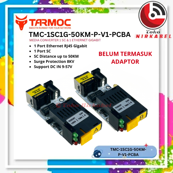 Tarmoc TMC-1SC1G-50KM-P-V1-PCBA | ตัวแปลงสื่อ HTB GS03 50km 1 FO 1 LAN / 1FO 1LAN | 1SC 1LAN / 1 SC 