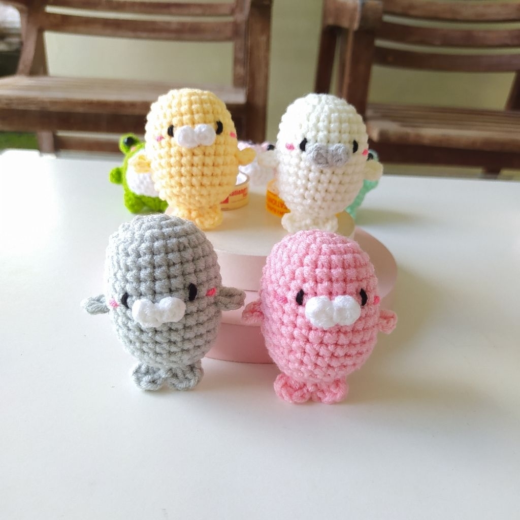 [ETOILE] Amigurumi Seal Keychain Crochet - แฮนด์เมด