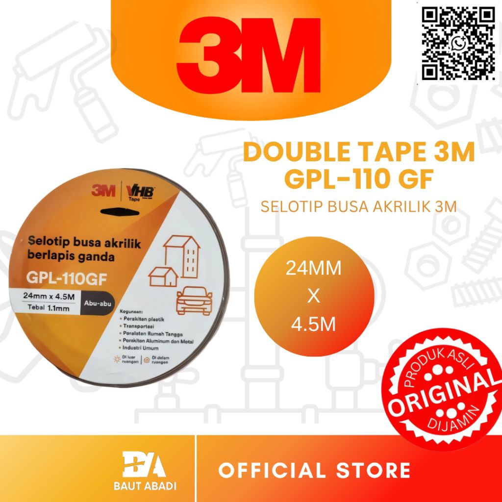 VHB 3M Double Tape รับน้ําหนักได้ถึง 2KG