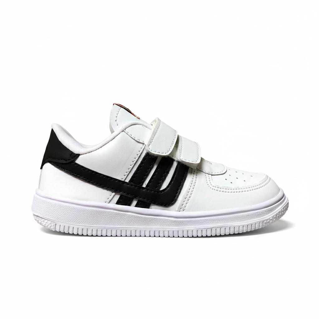 WINSKETZ - Force Win White Black Original Casual School Shoes สําหรับเด็กชายและเด็กหญิง 26-35