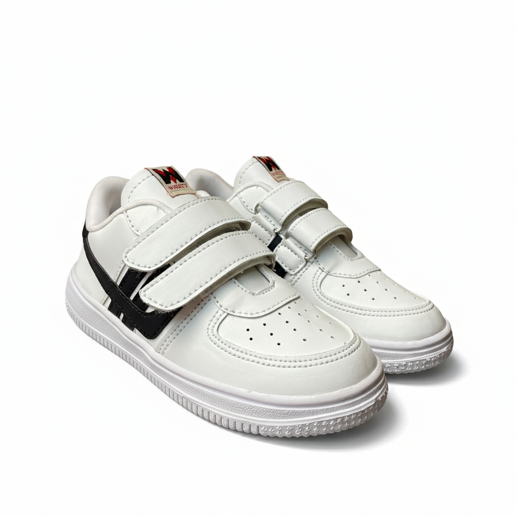 WINSKETZ - Force Win White Black Original Casual School Shoes สําหรับเด็กชายและเด็กหญิง 26-35