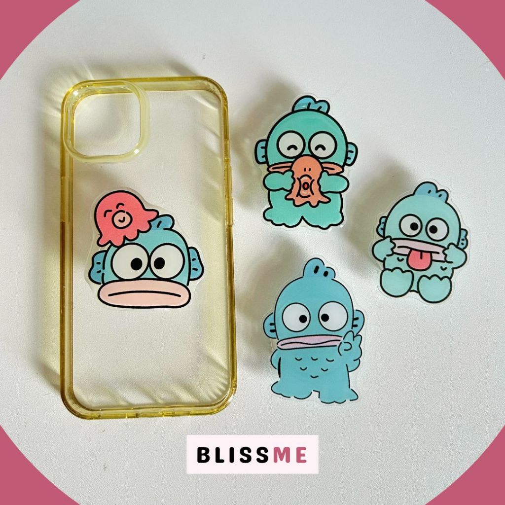 Griptok HP Hangyodon Sanrio Phone Holder Cartoon Premium Acrylic Material Cute