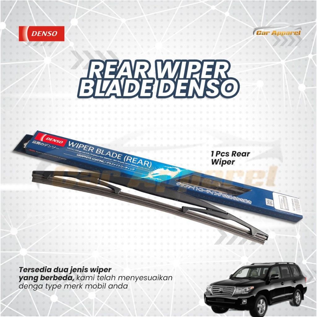 ที่ปัดน้ําฝนหลัง Denso LAND CRUISER VX100 VX200 J200 2008-2020 DRB ที่ปัดน้ําฝนด้านหลัง 12 นิ้ว