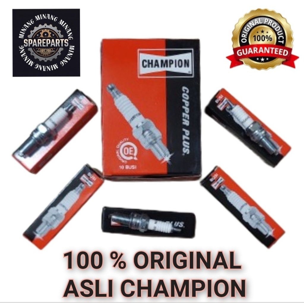 ของแท้ 100% CHAMPION MOTORCYCLE SPARK PLUG RG4HC, N11YC, L95YC, Z9Y, 8 YC 1 กล่องมี 10 ชิ้น