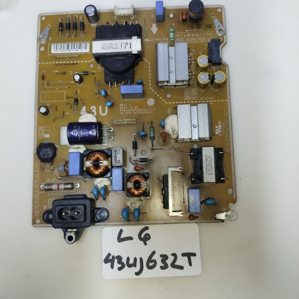 แหล่งจ่ายไฟทีวี LG 43UJ632T ดั้งเดิม
