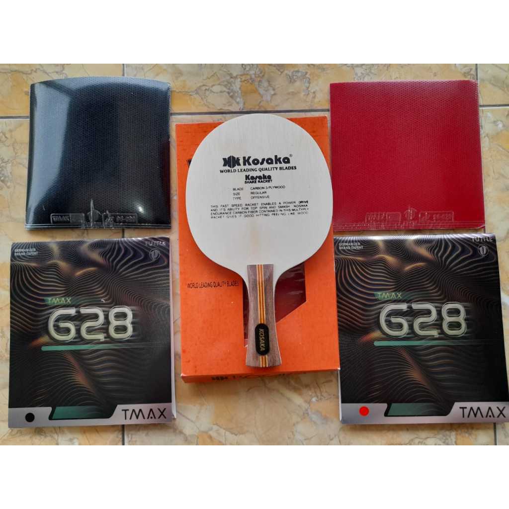 Kosaka Carbon Handle Sardius และยางประกอบไม้ Bet Yinhe Mercury II Soft Tuttle TMAX G28 ปิงปองปิงปองค