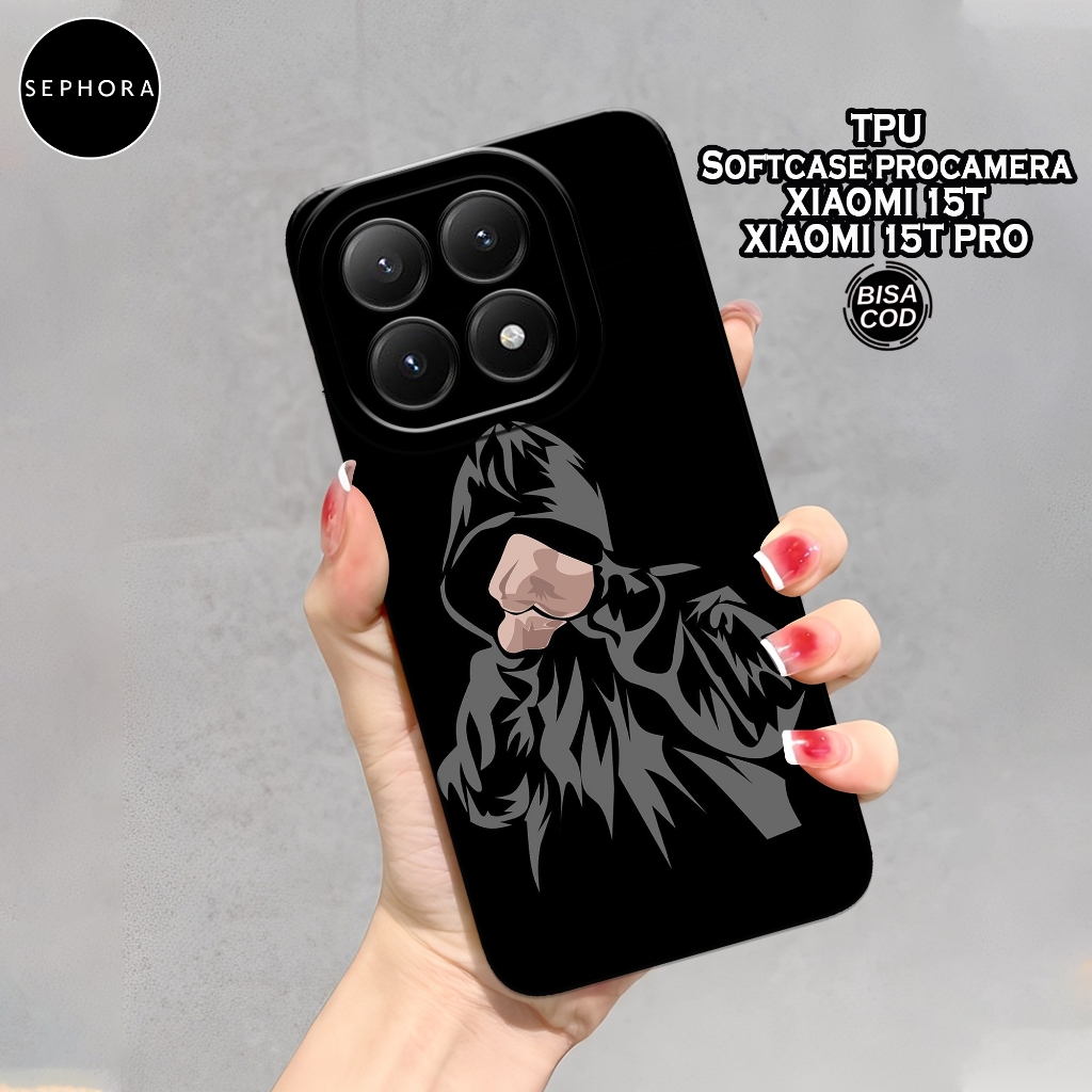 เคส HP ล่าสุด Xiaomi 15T/15T Pro 2025 - เคสแฟชั่นสีดํา - Xiaomi 15T/15T Pro Softcase - เคสกล้อง Pro 