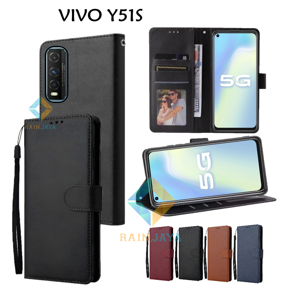 Flip Case Vivo Y51S Wallet Leather Case Premium Casing Hp Vivo Y51S
