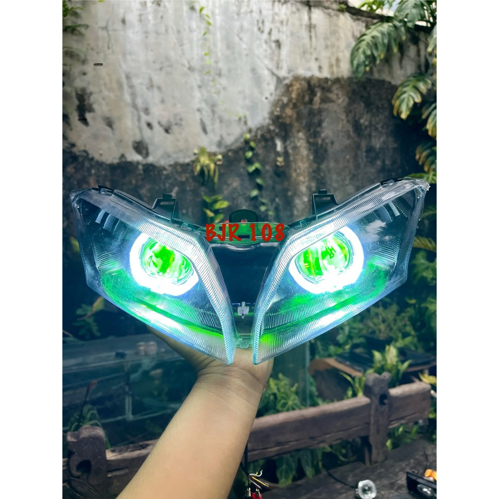 SM ชุดสะท้อนแสงไฟหน้า HONDA BLADE NEW 110/125 ชุด bed โปรเจคเตอร์สไตล์ 2.5 นิ้ว pnp เพียงต่อสายมอเตอ