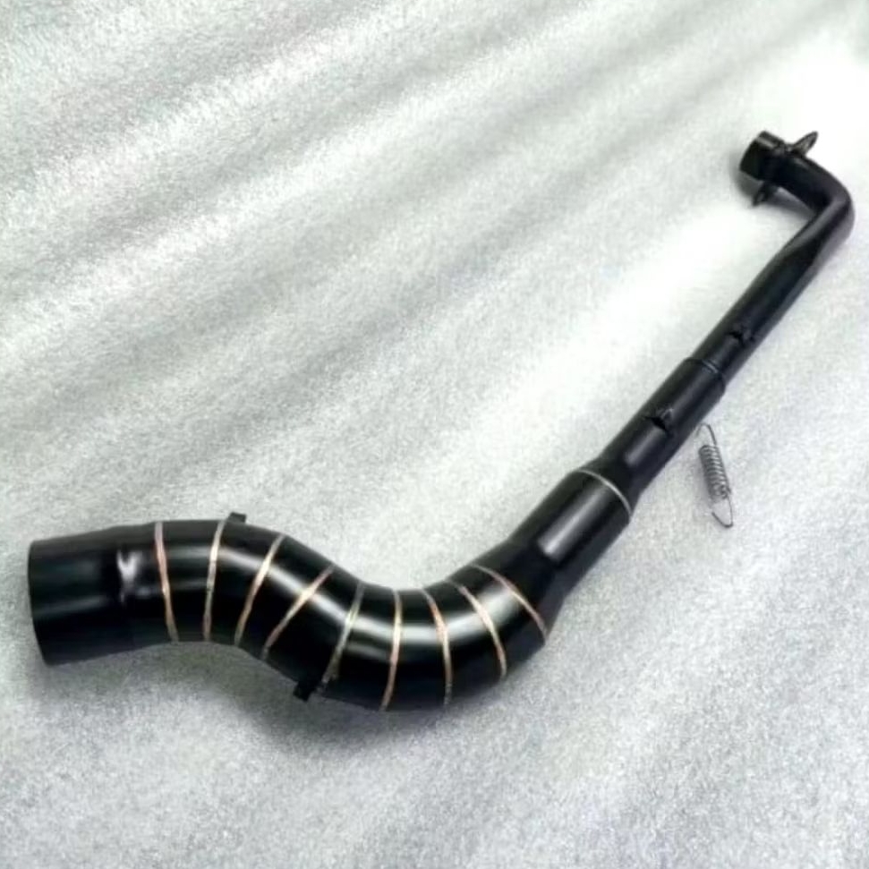 ท่อไอเสียประเภท highmount ท่อสีดําเพียง 50 มม. สําหรับ wave125 xrm125 kriss125 rusi