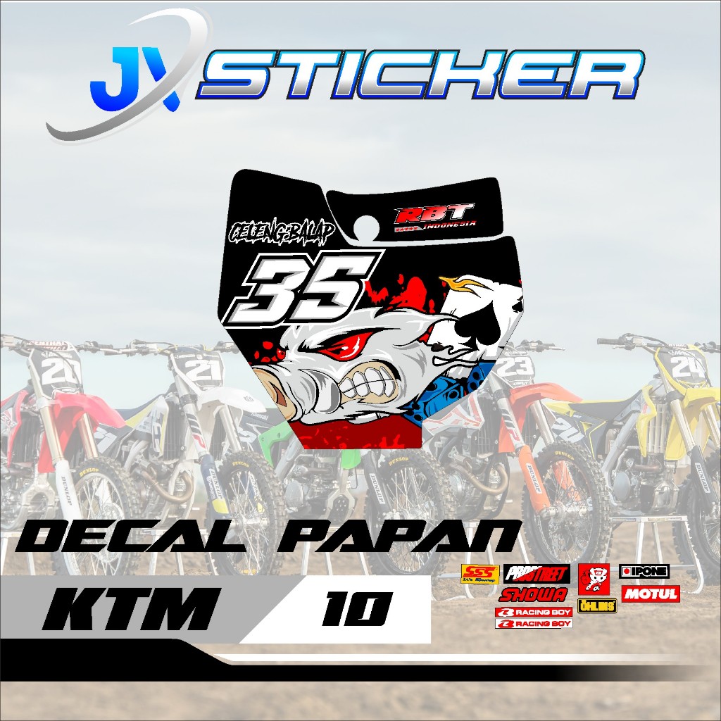 สติ๊กเกอร์ดีคอลใหม่ล่าสุดไม่มีกระดานดาว KTM CRF KLX YZ 85 สามารถปรับแต่งได้ JV VOL 10