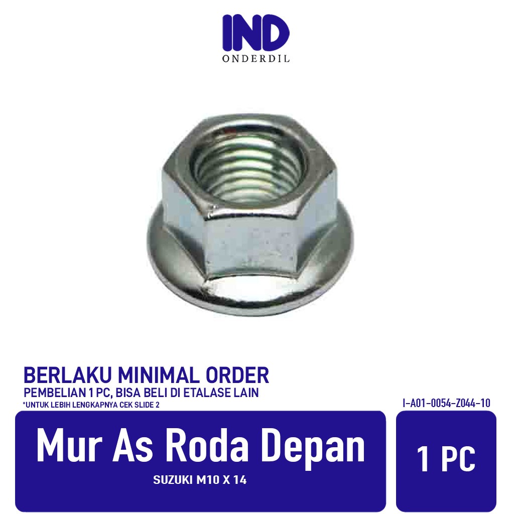 Suzuki M10 น็อตเพลาหน้า น็อตหน้าแปลน M10x14 คีย์ 14 10x14 10 x 14 K14 K