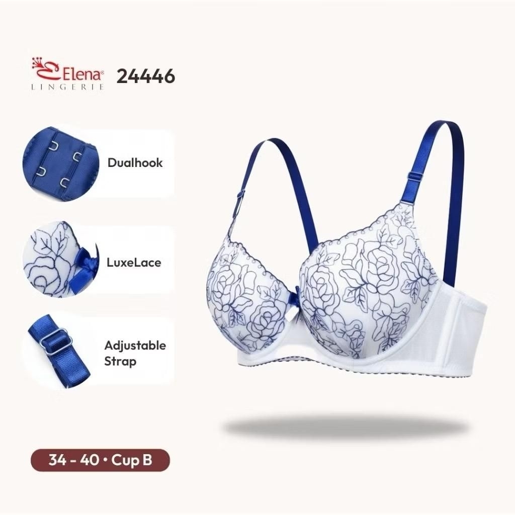เอเลน่า Basic Fashion Bra Cup B 24446 - Size 34B-40B - Bra Cup B