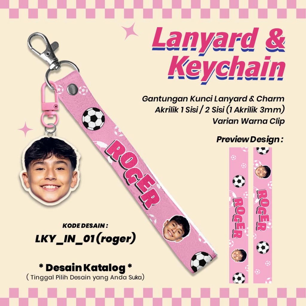 GANTUNGAN Inter Miami Football Player Lanyard & KEYCHAIN – พวงกุญแจดีไซน์สวยน่ารัก / INTER MIAMI KEY
