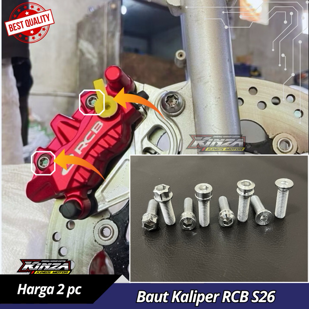 RCB S26 STAINLESS PROBOLT CNC CALIPER BOLT