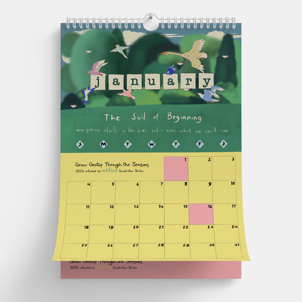 ปฏิทิน 2026 - ปฏิทินภาพประกอบ 2026 - ปฏิทิน Massicot 2026