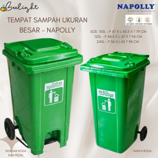 Napolly Tempat Sampah 100L - 240L – Jumbo, Beroda, Pakai Pedal