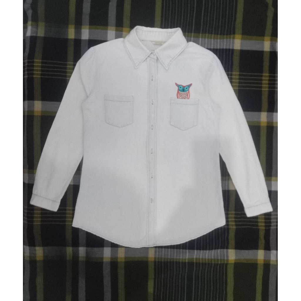 KEMEJA Andy & Karen Denim Shirt SSZ S