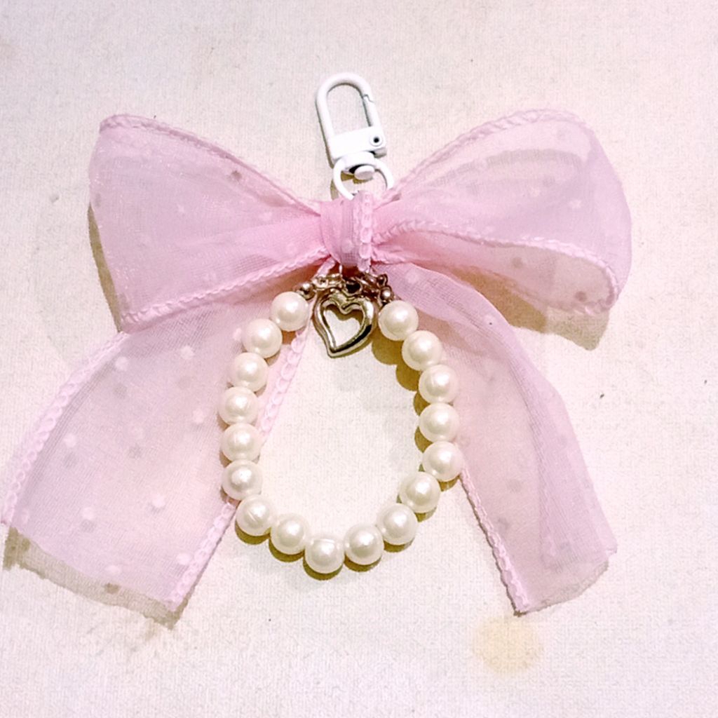 GANTUNGAN Bag Hanger Bag Charm Ribbon Coquette Pink Aesthetic Korea