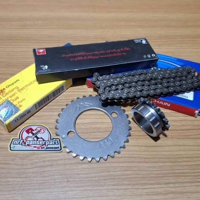 MESIN [FUKUYAMA] 25H-98L//GLF TENGA CHAIN PACKAGE//ENGINE CHAIN//STRICT GEAR/CENTRIC POWER/HONDA GLP