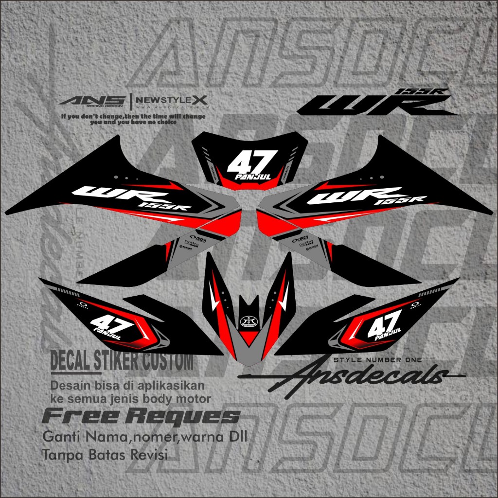 YAMAHA WR 155 สติ๊กเกอร์ WR 155 สติ๊กเกอร์สําหรับ WR 155 แถบ