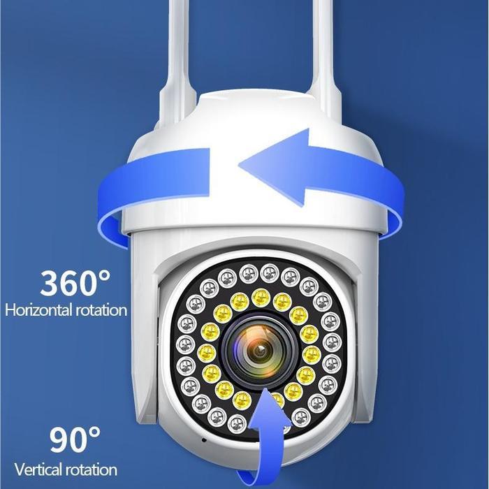 กล้อง IP V360 Pro กล้องวงจรปิด WiFi กลางแจ้ง 360°-เสียงสองทาง, กล้องมองกลางคืน, การตรวจจับการเคลื่อน