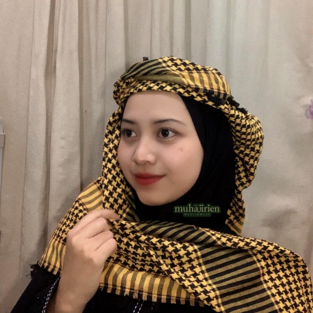 ล่าสุด Motif พู่ Turban ฮิญาบ Turban Rance Gold Turban